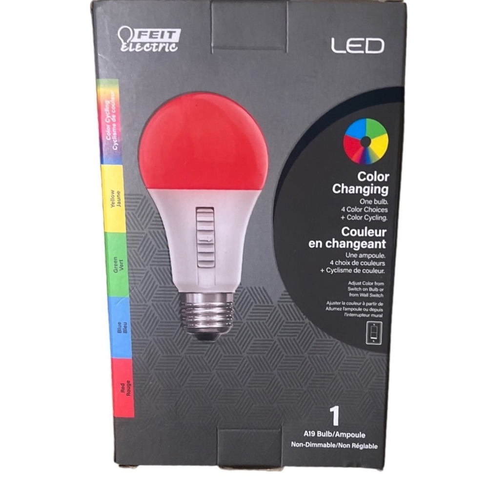 Feit Electric LED Bulb Unisex OS Multicolor Excellence Color Changing A19 4.5W